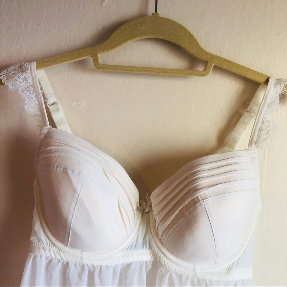 Adore Me 34DD white babydoll NWOT